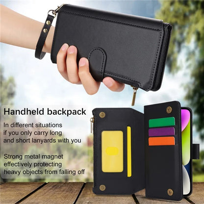 For iPhone 15 Phone Cover Full Protection PU Leather Wallet Shell