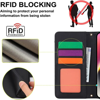For iPhone 15 Phone Cover Full Protection PU Leather Wallet Shell
