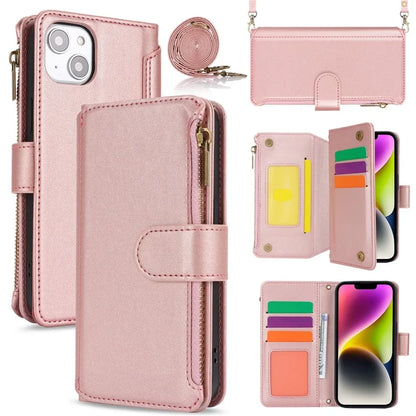 For iPhone 15 Phone Cover Full Protection PU Leather Wallet Shell
