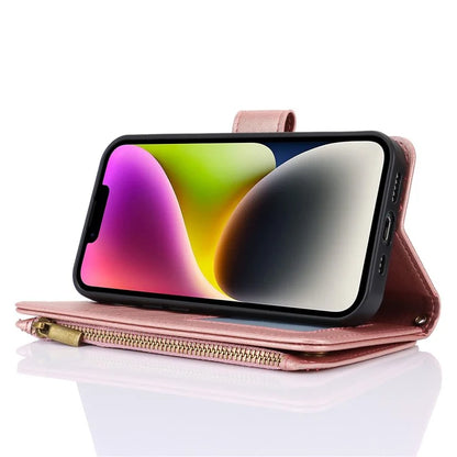 For iPhone 15 Phone Cover Full Protection PU Leather Wallet Shell