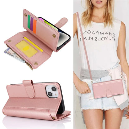 For iPhone 15 Phone Cover Full Protection PU Leather Wallet Shell