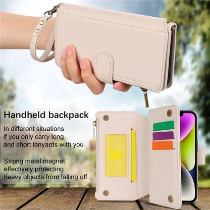 For iPhone 15 Phone Cover Full Protection PU Leather Wallet Shell
