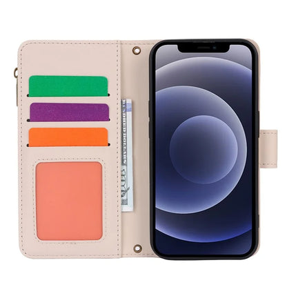 For iPhone 12 mini 5.4 inch Phone Cover Magnetic Clasp PU Leather Wallet Shell