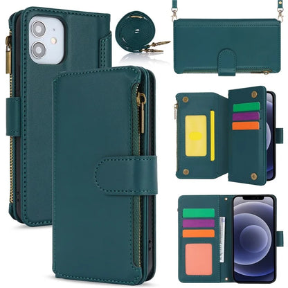 For iPhone 12 mini 5.4 inch Phone Cover Magnetic Clasp PU Leather Wallet Shell