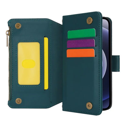 For iPhone 12 mini 5.4 inch Phone Cover Magnetic Clasp PU Leather Wallet Shell