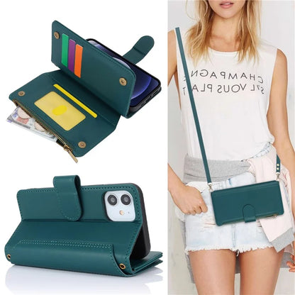 For iPhone 12 mini 5.4 inch Phone Cover Magnetic Clasp PU Leather Wallet Shell