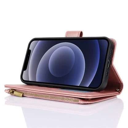 For iPhone 12 mini 5.4 inch Phone Cover Magnetic Clasp PU Leather Wallet Shell