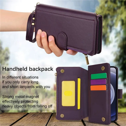 For iPhone 12 mini 5.4 inch Phone Cover Magnetic Clasp PU Leather Wallet Shell
