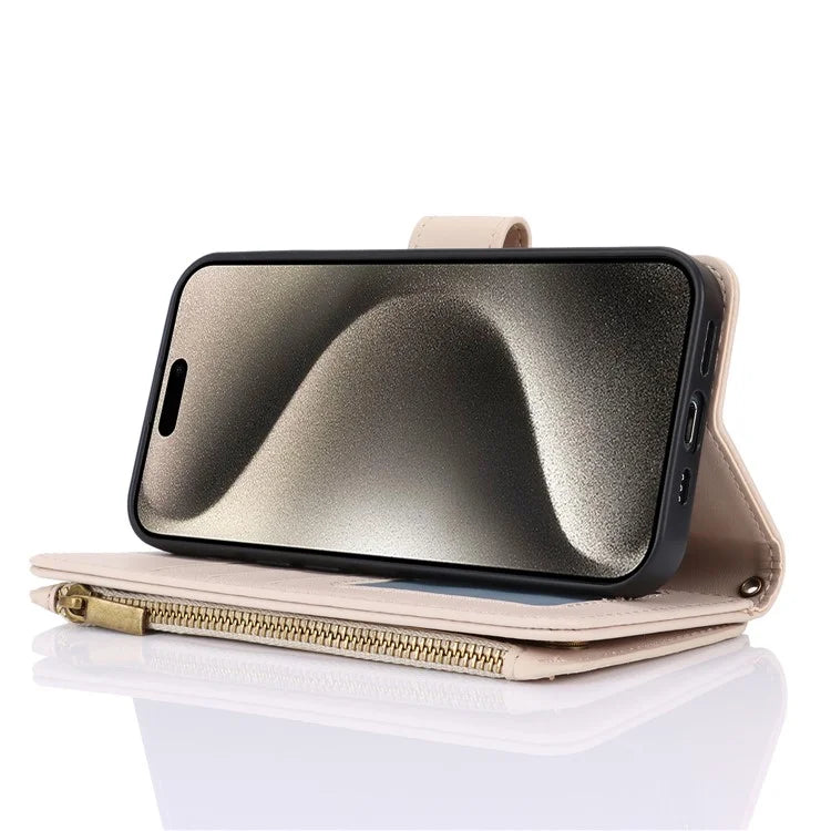 For iPhone 13 Pro Max 6.7 inch Phone Cover Folio Flip PU Leather Wallet Case