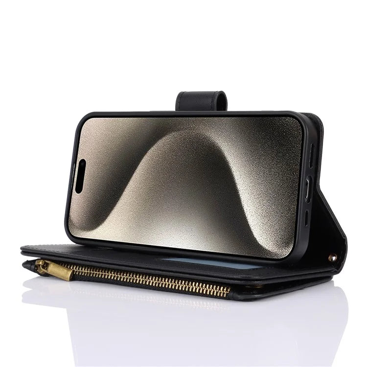 For iPhone 13 Pro Max 6.7 inch Phone Cover Folio Flip PU Leather Wallet Case