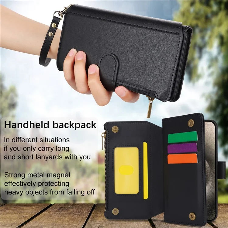 For iPhone 13 Pro Max 6.7 inch Phone Cover Folio Flip PU Leather Wallet Case