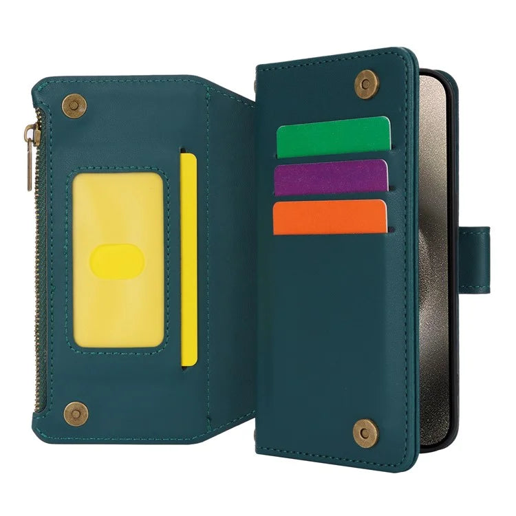 For iPhone 13 Pro Max 6.7 inch Phone Cover Folio Flip PU Leather Wallet Case