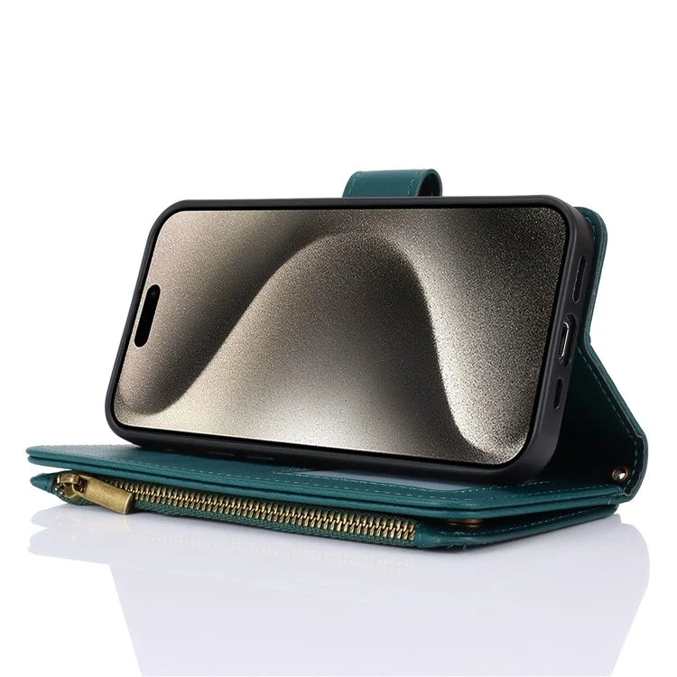 For iPhone 13 Pro Max 6.7 inch Phone Cover Folio Flip PU Leather Wallet Case