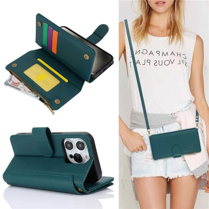 For iPhone 13 Pro Max 6.7 inch Phone Cover Folio Flip PU Leather Wallet Case