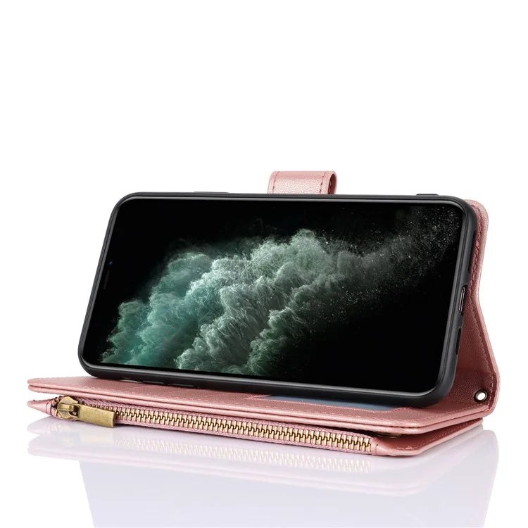 For iPhone 11 Pro Max Case RFID Blocking Multiple Card Slots PU Leather Phone Cover