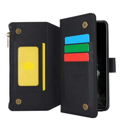For iPhone 11 Pro Max Case RFID Blocking Multiple Card Slots PU Leather Phone Cover
