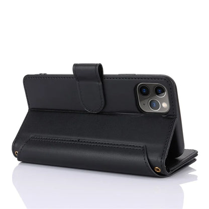 For iPhone 11 Pro Max Case RFID Blocking Multiple Card Slots PU Leather Phone Cover