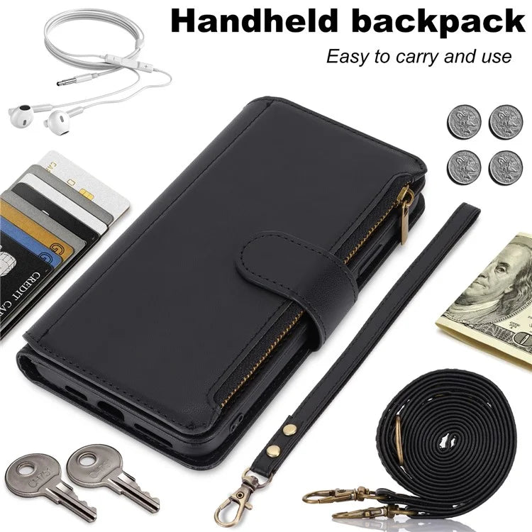 For iPhone 11 Pro Max Case RFID Blocking Multiple Card Slots PU Leather Phone Cover