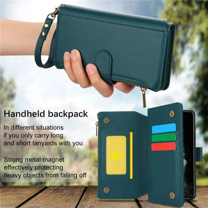 For iPhone 11 Pro Max Case RFID Blocking Multiple Card Slots PU Leather Phone Cover