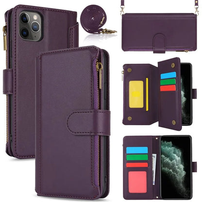 For iPhone 11 Pro Max Case RFID Blocking Multiple Card Slots PU Leather Phone Cover