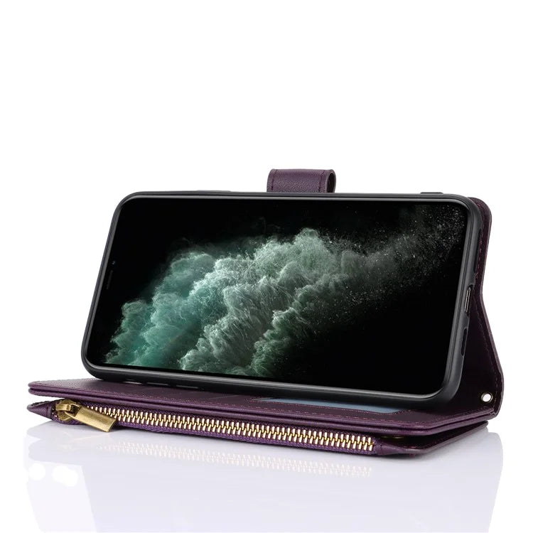 For iPhone 11 Pro Max Case RFID Blocking Multiple Card Slots PU Leather Phone Cover
