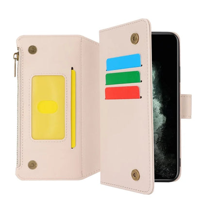 For iPhone 11 Pro Max Case RFID Blocking Multiple Card Slots PU Leather Phone Cover