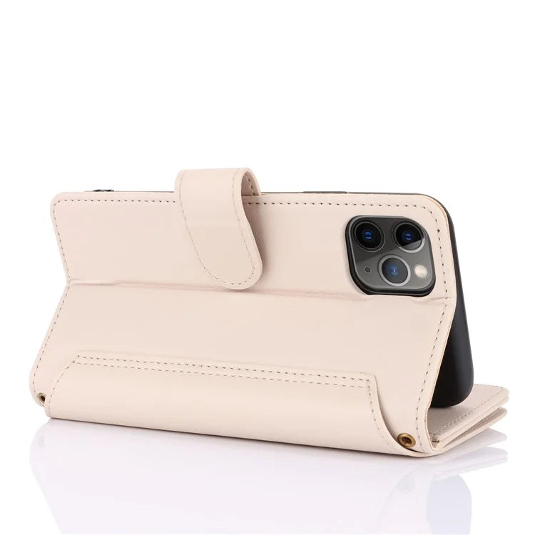 For iPhone 11 Pro Max Case RFID Blocking Multiple Card Slots PU Leather Phone Cover