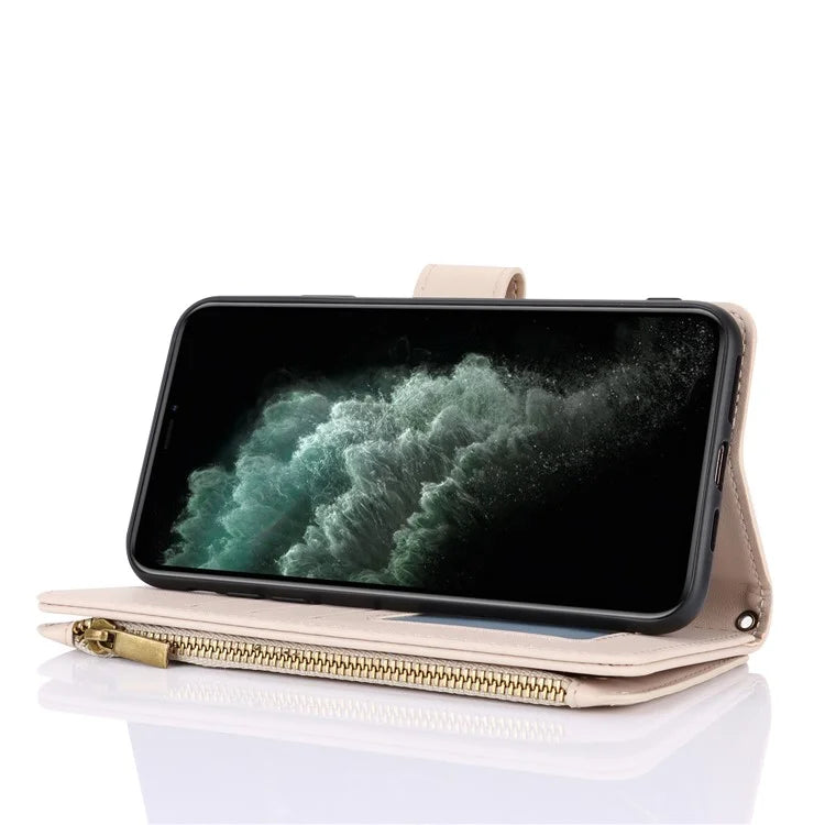 For iPhone 11 Pro Max Case RFID Blocking Multiple Card Slots PU Leather Phone Cover