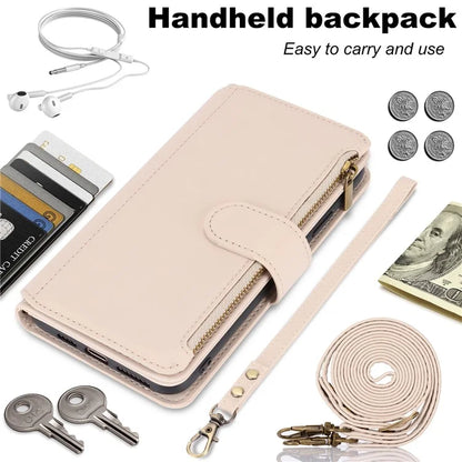For iPhone 11 Pro Max Case RFID Blocking Multiple Card Slots PU Leather Phone Cover