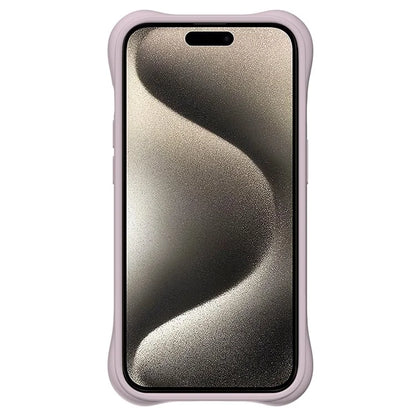 For iPhone 15 Pro Max Case 3D Ripple Texture Compatible with MagSafe PC+Liquid Silicone Phone Cover