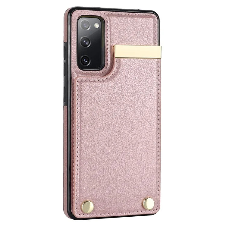 For Samsung Galaxy S20 FE 5G /  S20 FE / S20 FE 2022 / S20 Lite Cell Phone Case TPU+PU Leather Card Holder Cover
