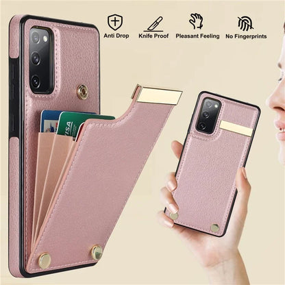 For Samsung Galaxy S20 FE 5G /  S20 FE / S20 FE 2022 / S20 Lite Cell Phone Case TPU+PU Leather Card Holder Cover