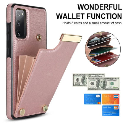 For Samsung Galaxy S20 FE 5G /  S20 FE / S20 FE 2022 / S20 Lite Cell Phone Case TPU+PU Leather Card Holder Cover