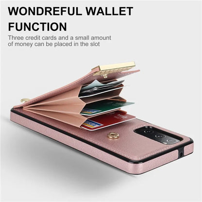 For Samsung Galaxy S20 FE 5G /  S20 FE / S20 FE 2022 / S20 Lite Cell Phone Case TPU+PU Leather Card Holder Cover