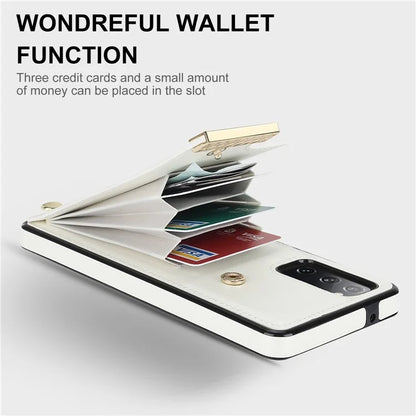 For Samsung Galaxy S20 FE 5G /  S20 FE / S20 FE 2022 / S20 Lite Cell Phone Case TPU+PU Leather Card Holder Cover