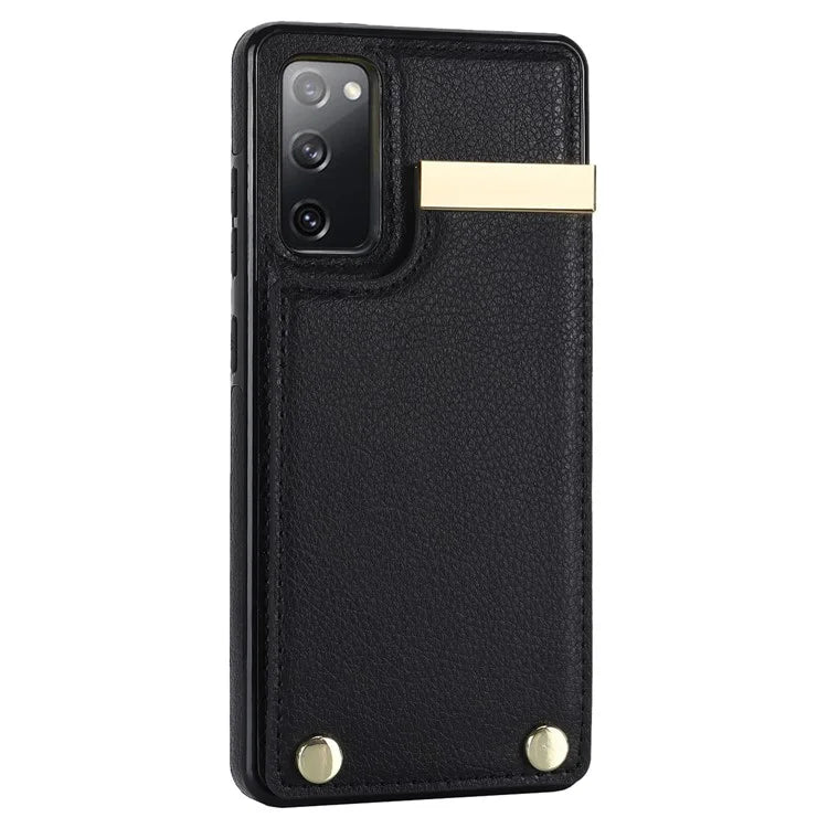 For Samsung Galaxy S20 FE 5G /  S20 FE / S20 FE 2022 / S20 Lite Cell Phone Case TPU+PU Leather Card Holder Cover