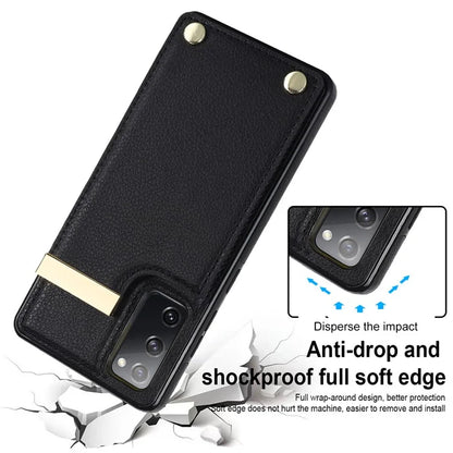 For Samsung Galaxy S20 FE 5G /  S20 FE / S20 FE 2022 / S20 Lite Cell Phone Case TPU+PU Leather Card Holder Cover