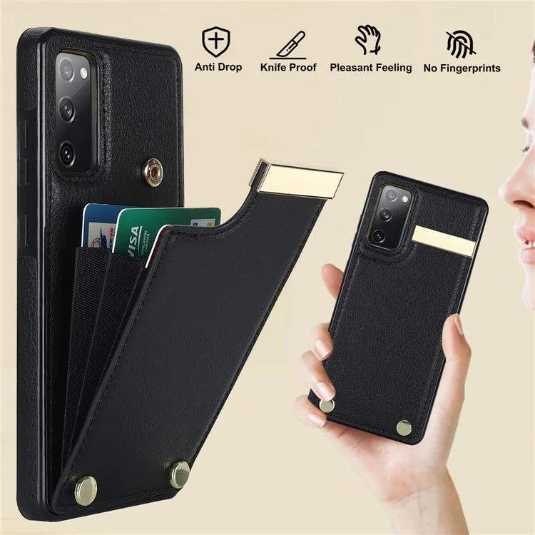 For Samsung Galaxy S20 FE 5G /  S20 FE / S20 FE 2022 / S20 Lite Cell Phone Case TPU+PU Leather Card Holder Cover