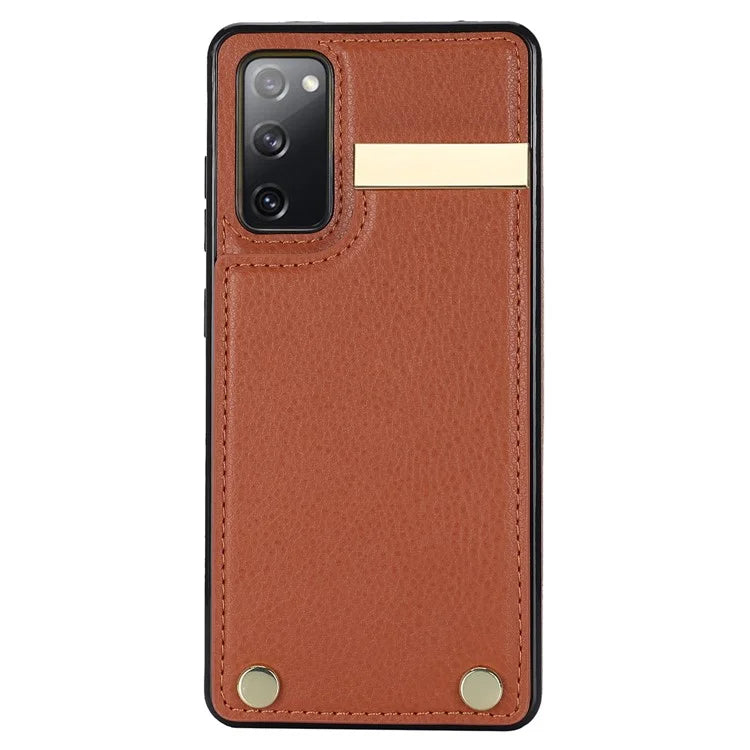 For Samsung Galaxy S20 FE 5G /  S20 FE / S20 FE 2022 / S20 Lite Cell Phone Case TPU+PU Leather Card Holder Cover