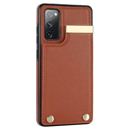 For Samsung Galaxy S20 FE 5G /  S20 FE / S20 FE 2022 / S20 Lite Cell Phone Case TPU+PU Leather Card Holder Cover