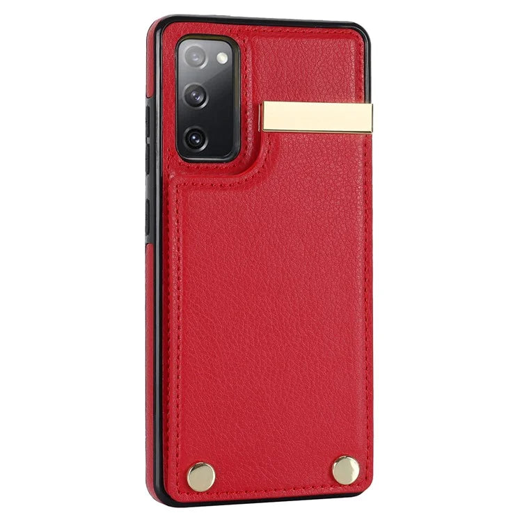 For Samsung Galaxy S20 FE 5G /  S20 FE / S20 FE 2022 / S20 Lite Cell Phone Case TPU+PU Leather Card Holder Cover