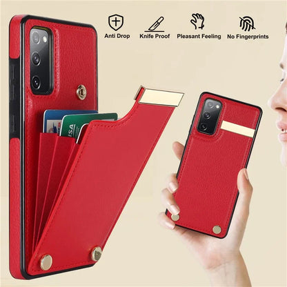 For Samsung Galaxy S20 FE 5G /  S20 FE / S20 FE 2022 / S20 Lite Cell Phone Case TPU+PU Leather Card Holder Cover