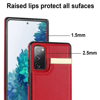 For Samsung Galaxy S20 FE 5G /  S20 FE / S20 FE 2022 / S20 Lite Cell Phone Case TPU+PU Leather Card Holder Cover