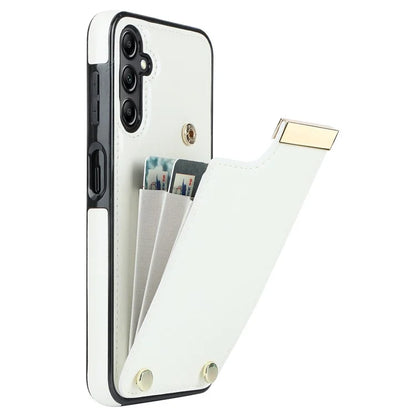 For Samsung Galaxy A14 5G / A14 4G Case Hardware Decor TPU+PU Leather Card Slots Protective Cover