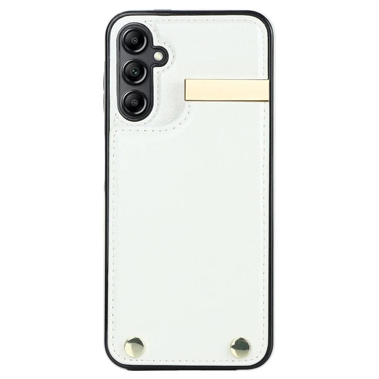 For Samsung Galaxy A14 5G / A14 4G Case Hardware Decor TPU+PU Leather Card Slots Protective Cover