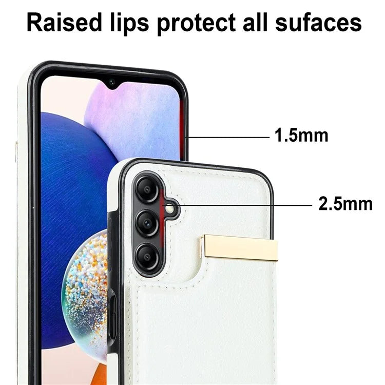 For Samsung Galaxy A14 5G / A14 4G Case Hardware Decor TPU+PU Leather Card Slots Protective Cover