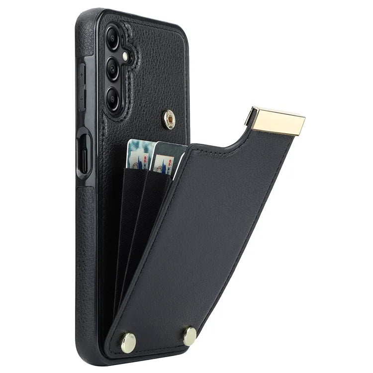 For Samsung Galaxy A14 5G / A14 4G Case Hardware Decor TPU+PU Leather Card Slots Protective Cover