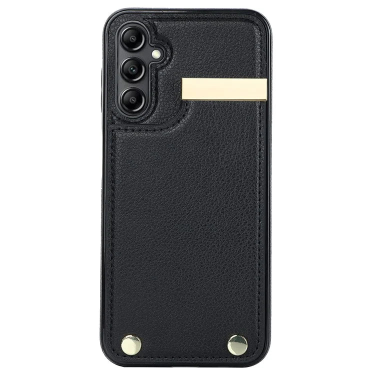 For Samsung Galaxy A14 5G / A14 4G Case Hardware Decor TPU+PU Leather Card Slots Protective Cover