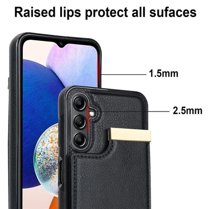 For Samsung Galaxy A14 5G / A14 4G Case Hardware Decor TPU+PU Leather Card Slots Protective Cover