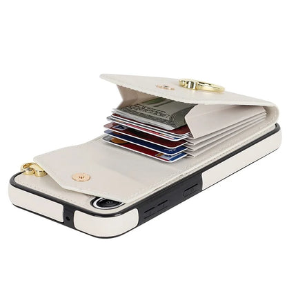 For Samsung Galaxy A14 5G Cover Card Holder Cell Phone Case with Rotating Ring Kickstand